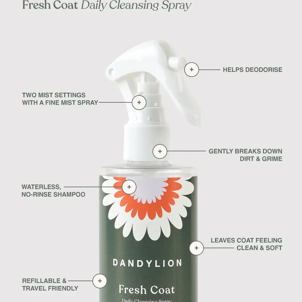 Fresh Coat Daily Cleansing Spray | Waterless No-Rinse Shampoo