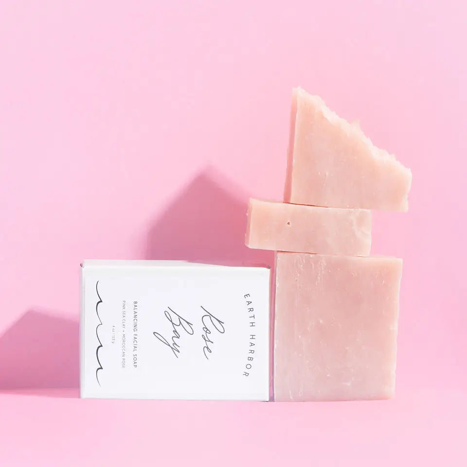 Rose Bay Facial Soap Cleanser: Pink Sea Clay + Coconut Oil
