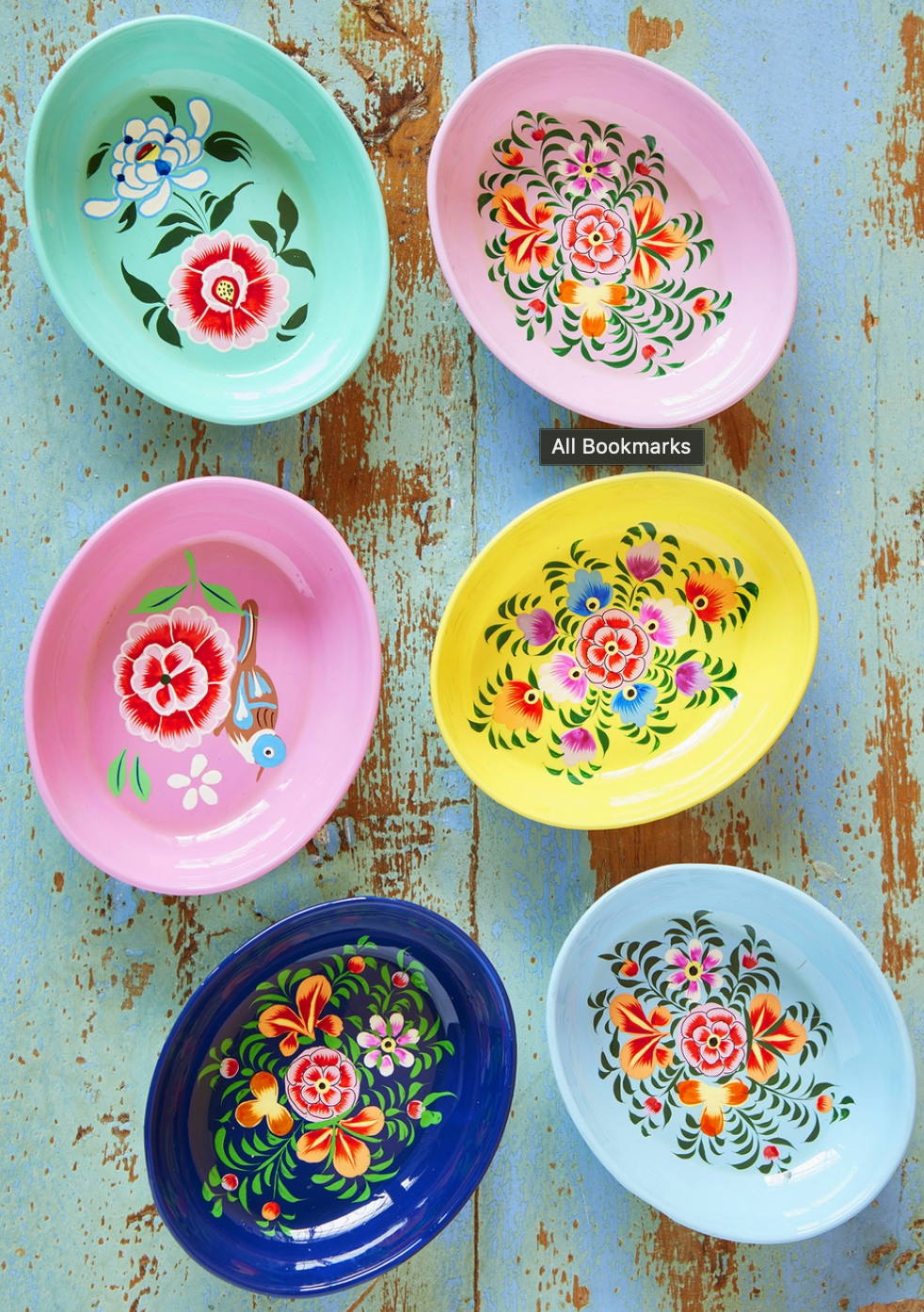 Hand Painted Oval Trinket Dish