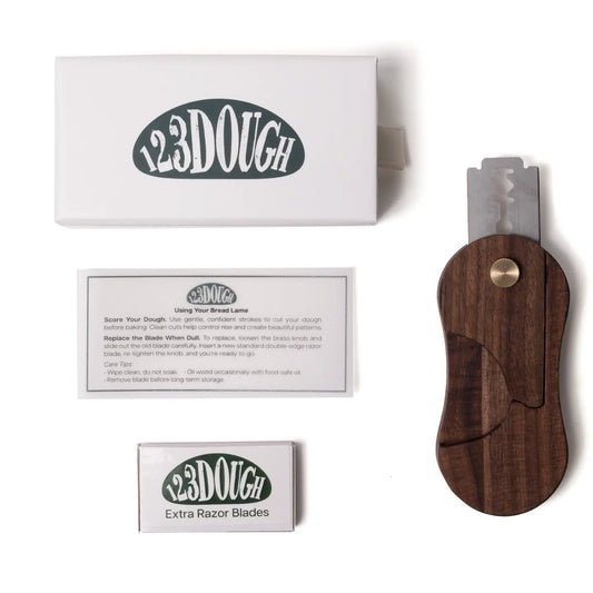 Black Walnut Bread Scoring Lame For Dough, 3.375" – 123Dough