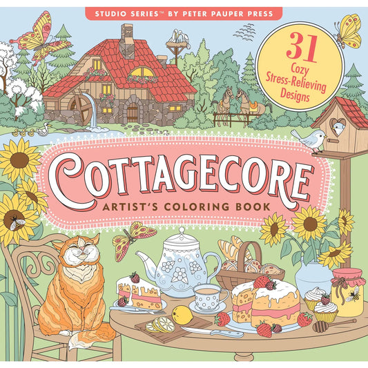 Cottagecore Adult Coloring Book